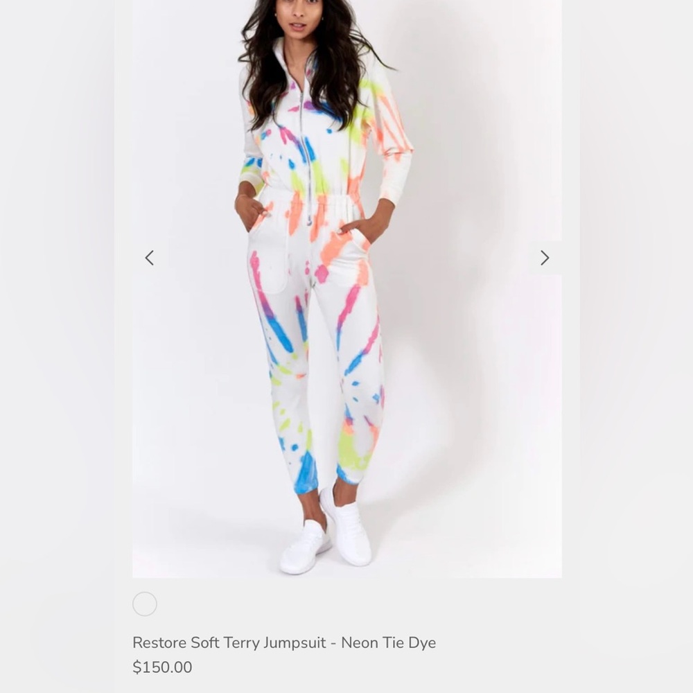 Lezat Restore Soft Terry Jumpsuit - Neon Tie Dye